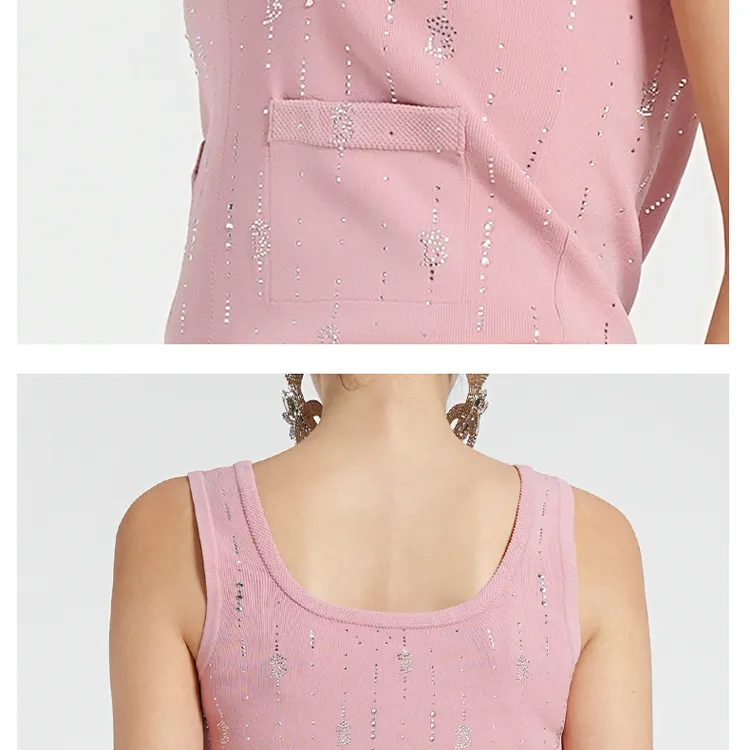 BESIONIA SS24 Tank Tops Women's Pink-5