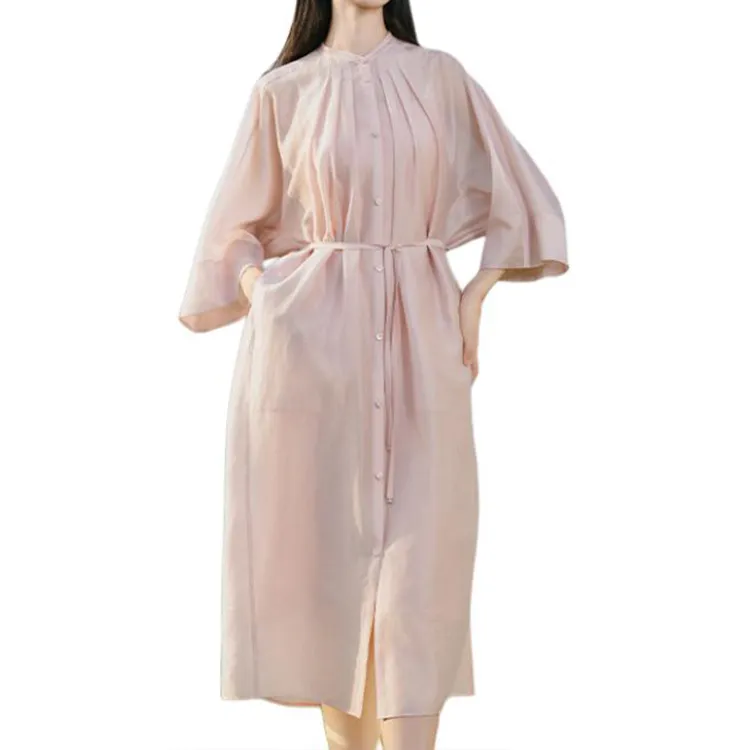 BESIONIA SS25 Long-Sleeved Dresses Women's Pink-1