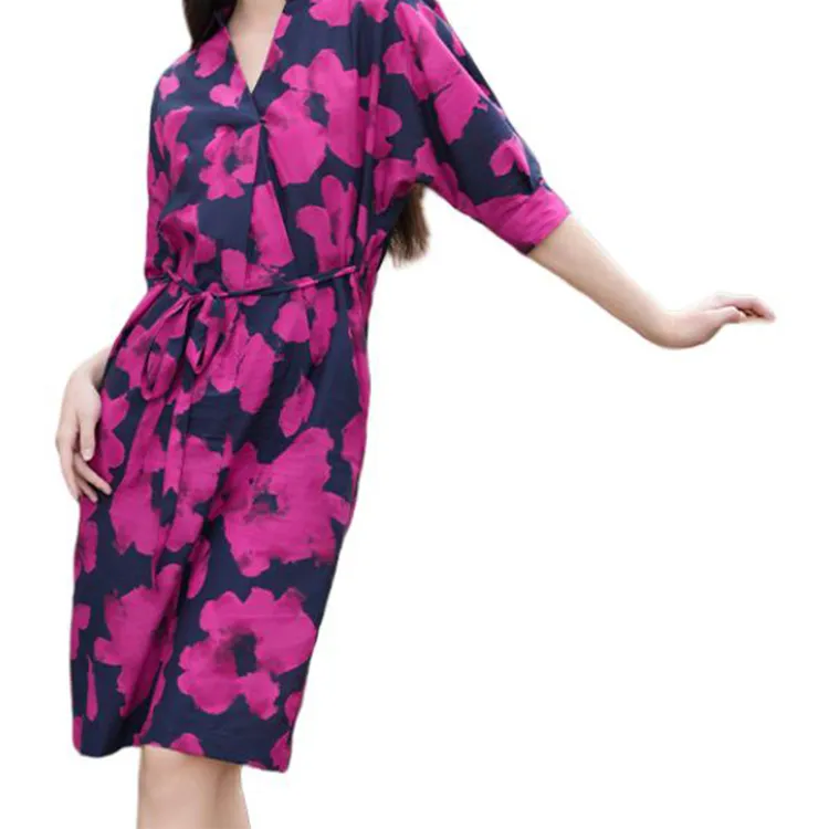 BESIONIA SS25 Short Sleeved Dress Women's Red Pattern-3