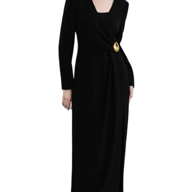 BESIONIA SS25 Long Sleeved Dresses Women's Black-2
