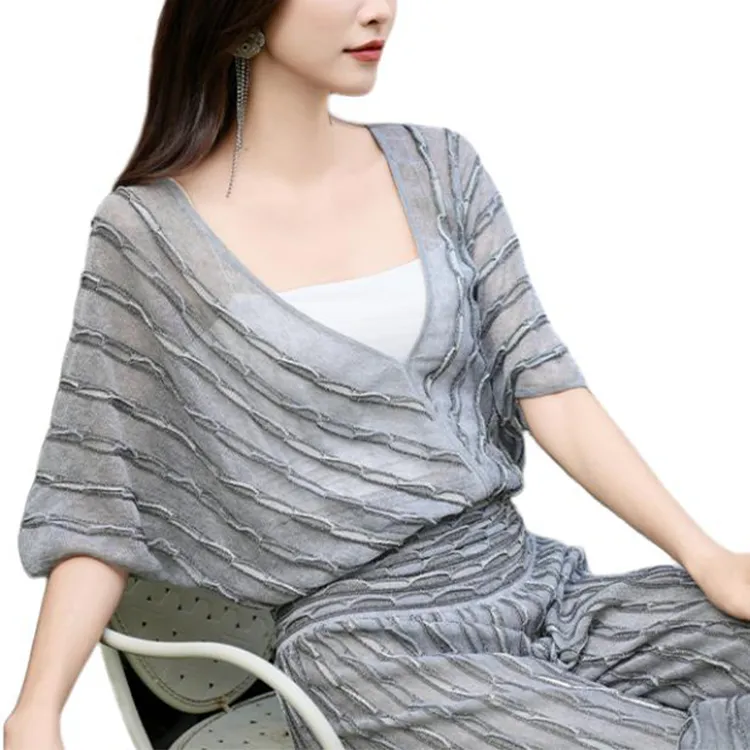 BESIONIA SS25 Casual Pants Women's Silver Gray-4
