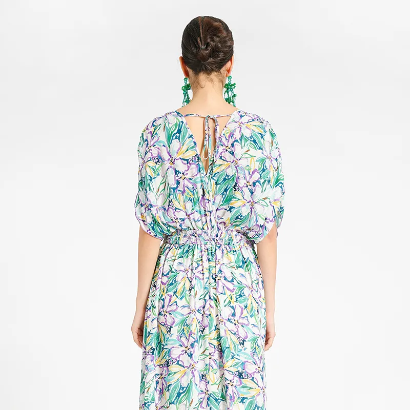 BESIONIA SS24 Short Sleeved Dress Women's Green-1