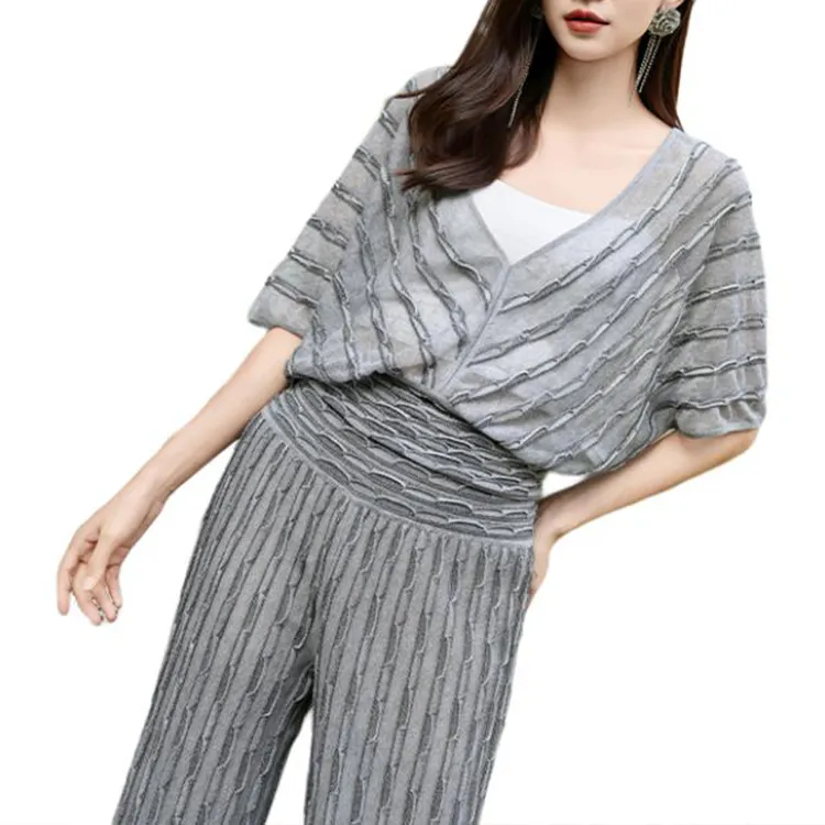 BESIONIA SS25 Casual Pants Women's Silver Gray-5