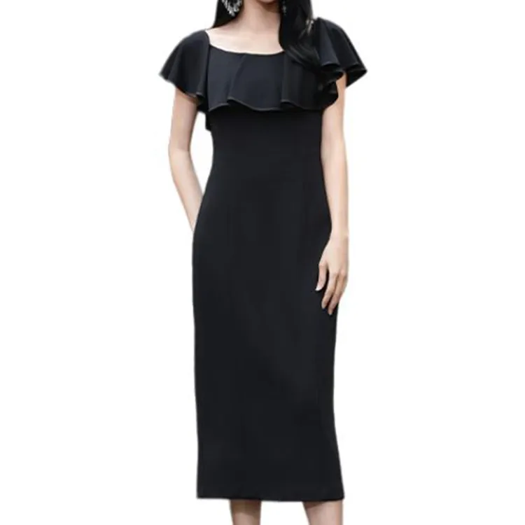 BESIONIA SS25 Short Sleeved Dresses Women's Black-3