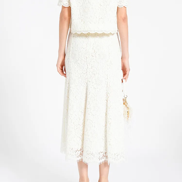 BESIONIA SS24 Casual Long Skirts Women's White-5