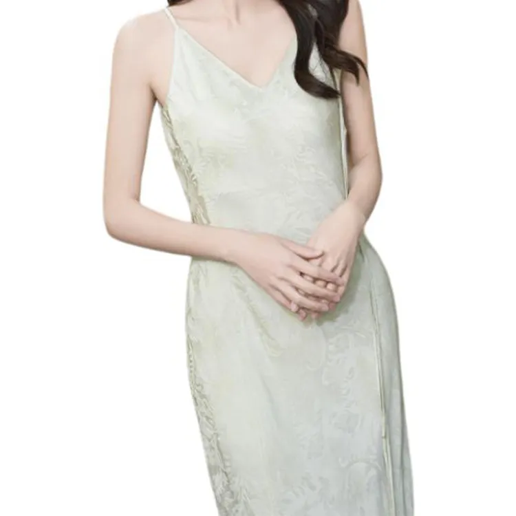 BESIONIA SS25 Slip Dresses Women's Light Green-4