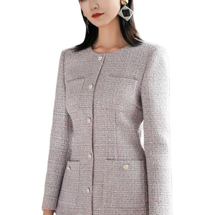 BESIONIA FW24 Long Sleeved Dress Women's Purple-1