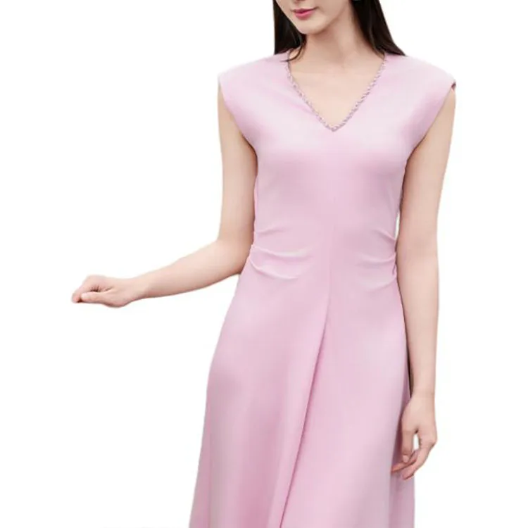 BESIONIA SS25 Sleeveless Dress Women's Pink-2