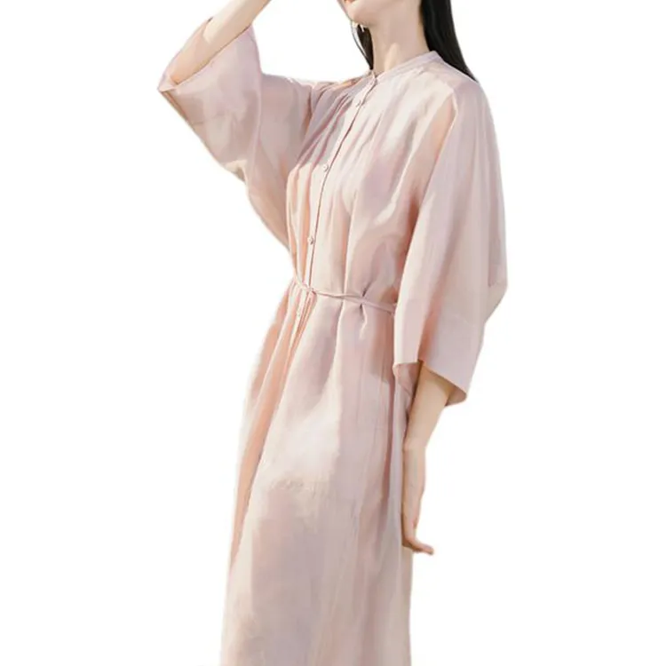 BESIONIA SS25 Long-Sleeved Dresses Women's Pink-4