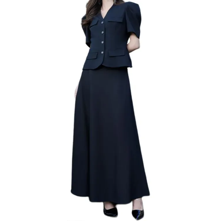 BESIONIA SS25 Casual Long Skirts Women's Black-1