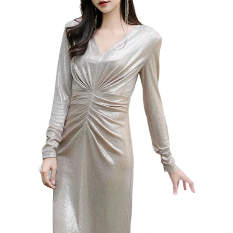 BESIONIA SS25 Dress Women's Light Gold-1
