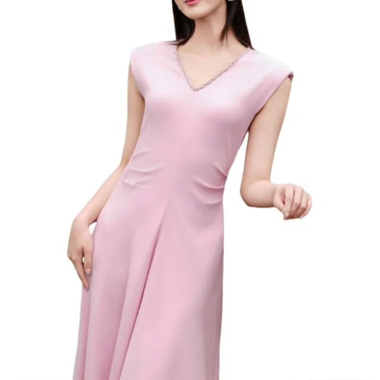 BESIONIA SS25 Sleeveless Dress Women's Pink-1