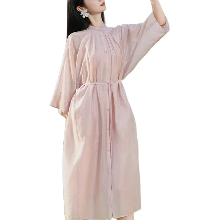 BESIONIA SS25 Long-Sleeved Dresses Women's Pink-2