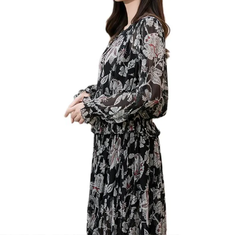 BESIONIA SS25 Casual Long Skirts Women's Black Pattern-3