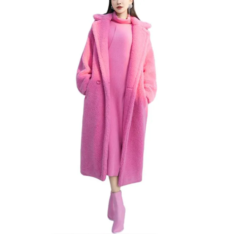 BESIONIA FW24 Velvet feel Coat Women's Pink-1