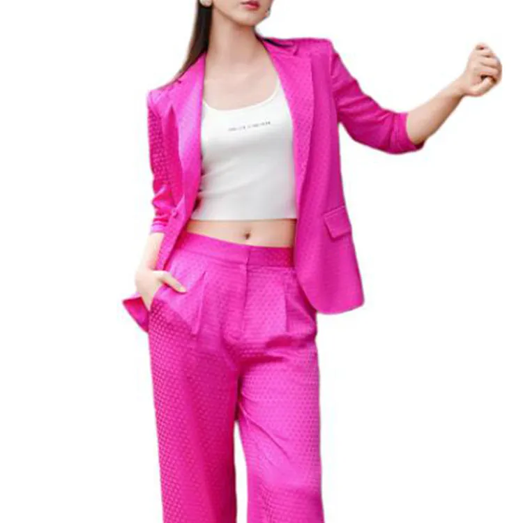 BESIONIA SS25 Business Suit Coat Women's Rose Red-5