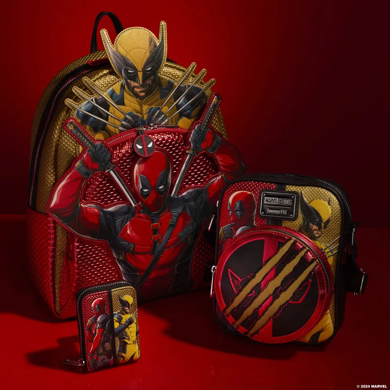 Loungefly PU Backpack Small Size Men's Marvel Deadpool And The Wolverine-2
