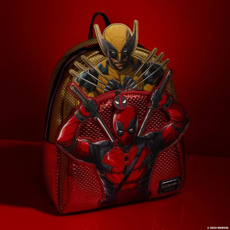 Loungefly PU Backpack Small Size Men's Marvel Deadpool And The Wolverine-1