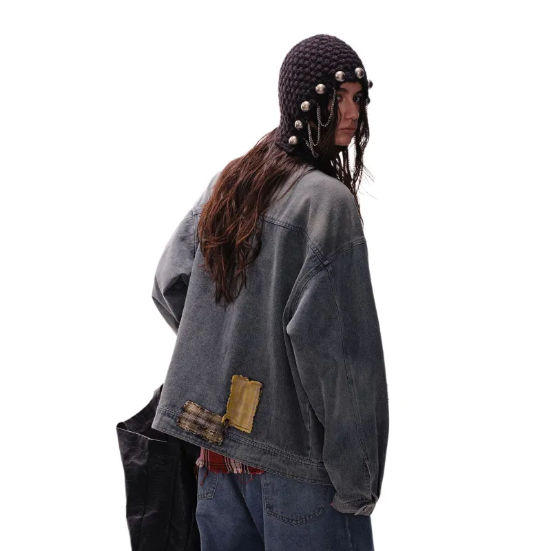 CUWU Jackets Coats Unisex Rusty Blue-4