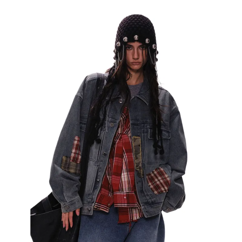 CUWU Jackets Coats Unisex Rusty Blue-5