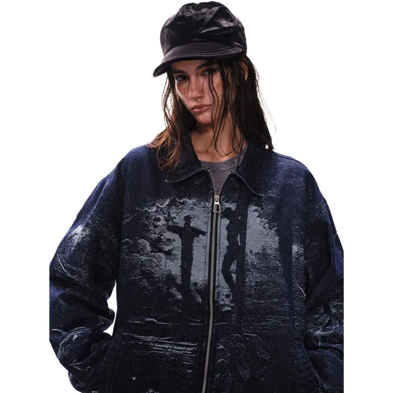 CUWU Jackets Coats Unisex Midnight Blue-2