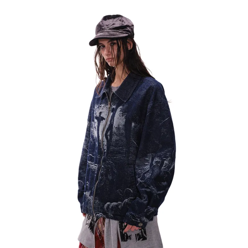 CUWU Jackets Coats Unisex Midnight Blue-1