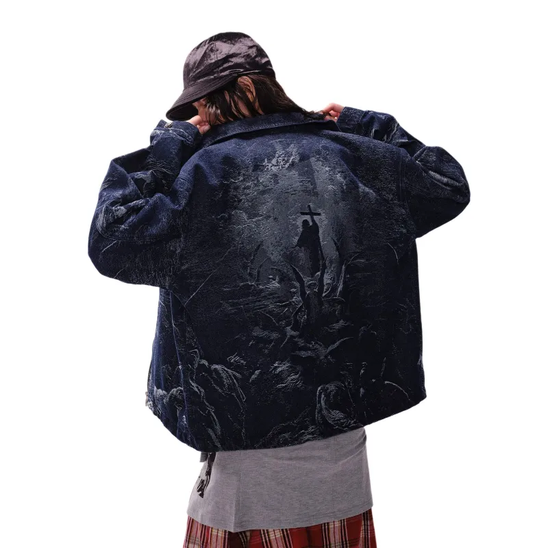 CUWU Jackets Coats Unisex Midnight Blue-6