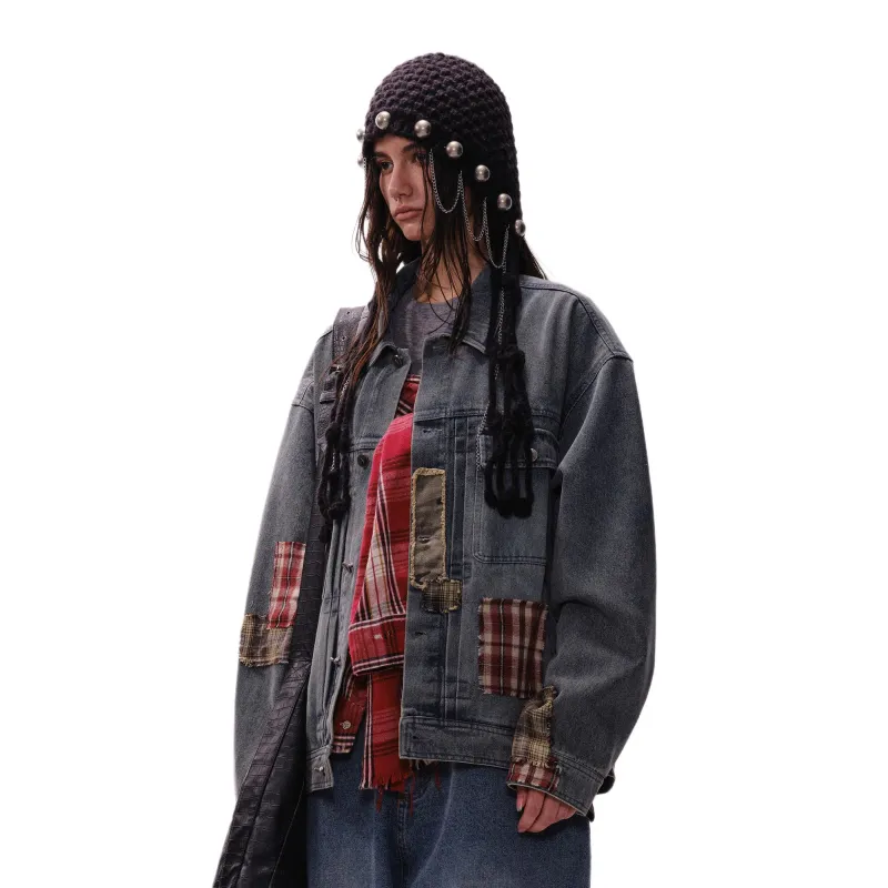 CUWU Jackets Coats Unisex Rusty Blue-6