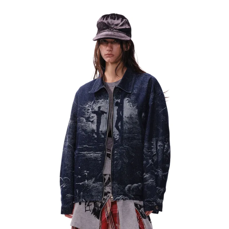 CUWU Jackets Coats Unisex Midnight Blue-5