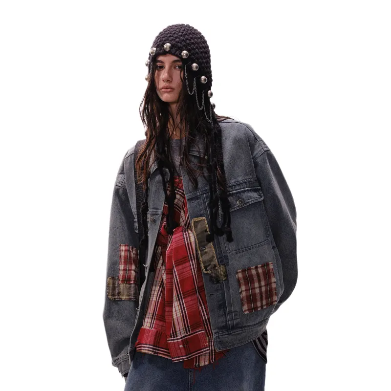 CUWU Jackets Coats Unisex Rusty Blue-2