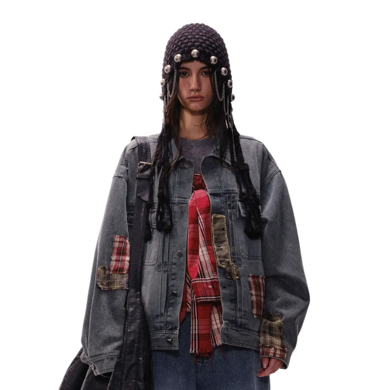 CUWU Jackets Coats Unisex Rusty Blue-3