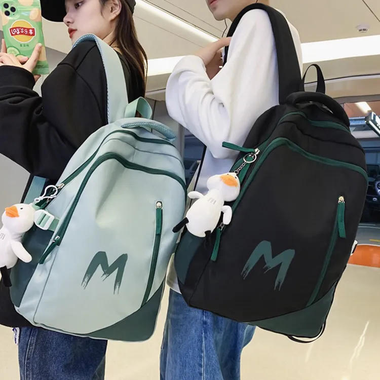 Yalu Nylon Backpack Regular Unisex Black/Purple/Green/Blue-2