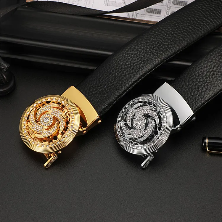 Yalu Cow Leather Belts Men's Width 3.5CM-1