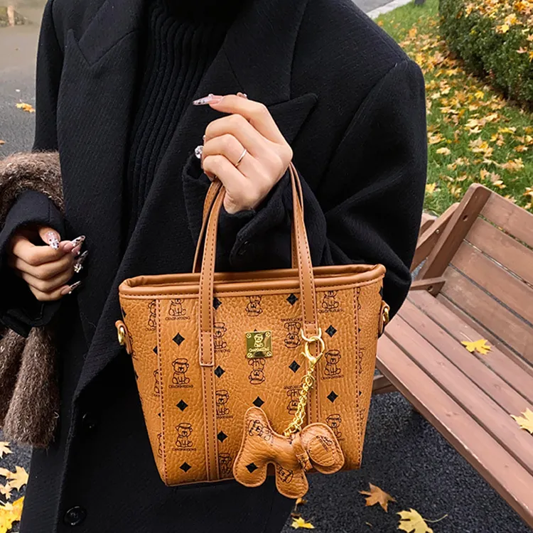 Yalu PU Tote Handbag Shoulder Bag Crossbody Bag Women's Brown/White/Pink/Black-1