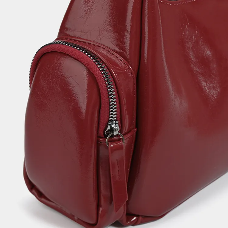 Yalu PU Shoulder Bag Women's Black/Red/Coffee-3