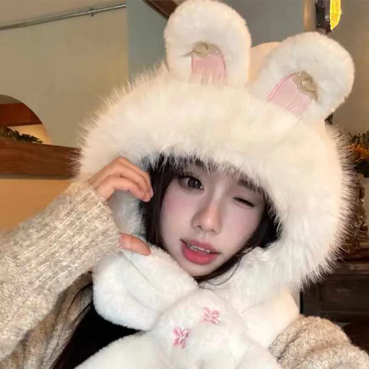 Yalu Polyester Hoods & Plush Hats Women's Gift Box Set-5