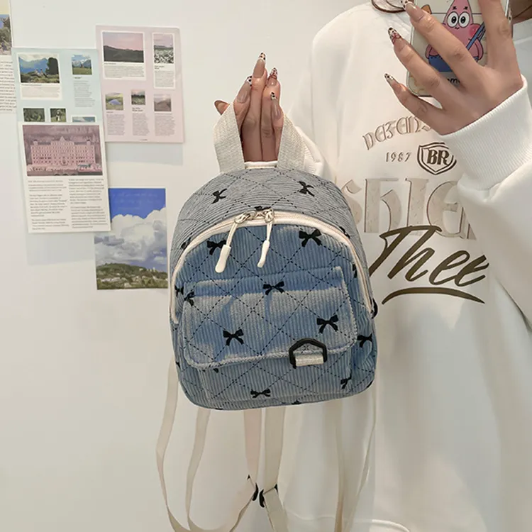 Yalu Nylon Backpack Regular Women's White/Pink/Brown/Gray/Blue-20