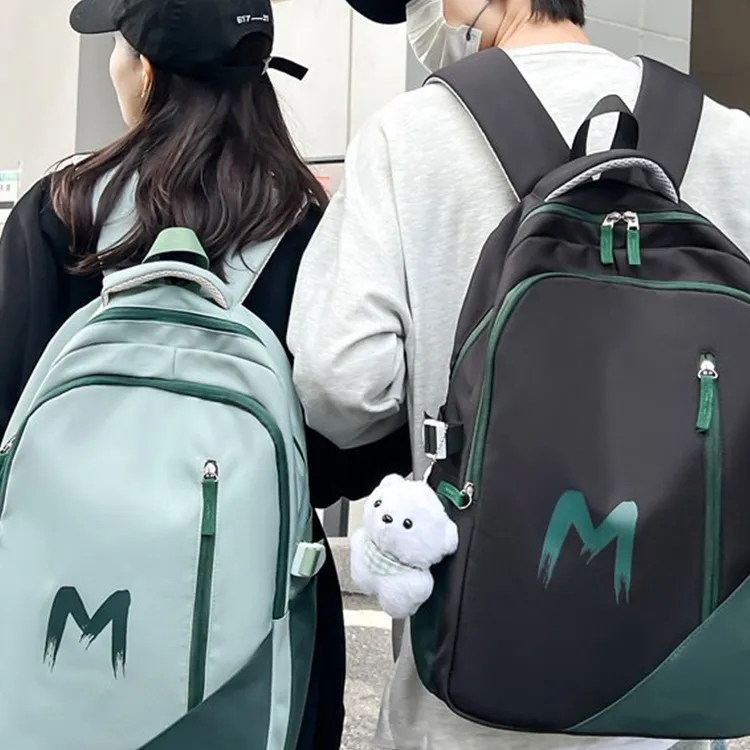 Yalu Nylon Backpack Regular Unisex Black/Purple/Green/Blue-5