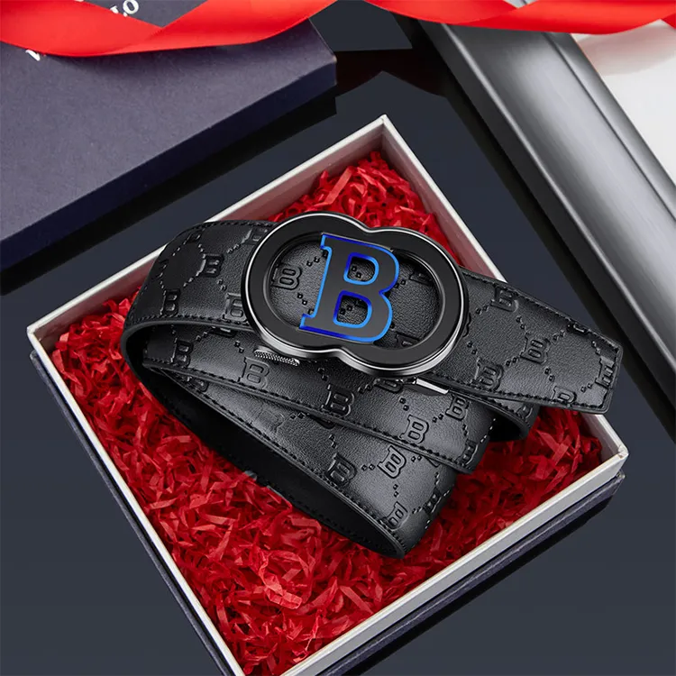 Yalu Cow Leather Belts Men's Width 3.5CM-3