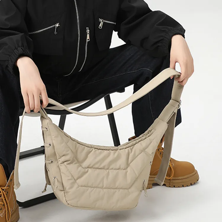 Yalu Oxford Portable Crossbody Bag, Shoulder Bag Regular Unisex Black/Coffee/Apricot-15