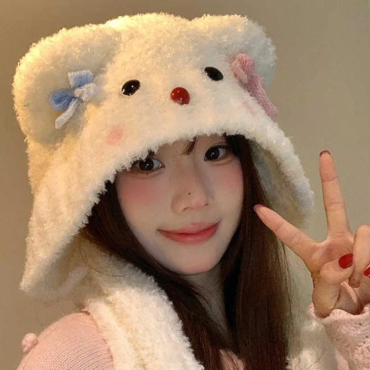 Yalu Polyester Hoods & Plush Hats Unisex Gift Box Set-4