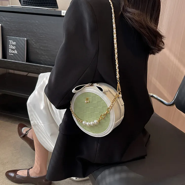 Yalu PU One Shoulder Handbag, Crossbody Bag Women's Black/White/Green/Khaki/Pink-11