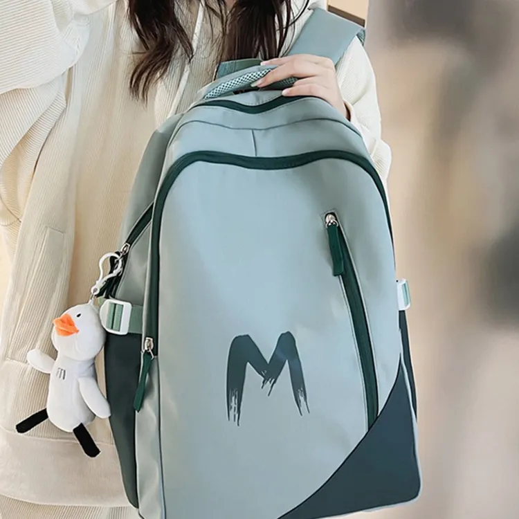 Yalu Nylon Backpack Regular Unisex Black/Purple/Green/Blue-10
