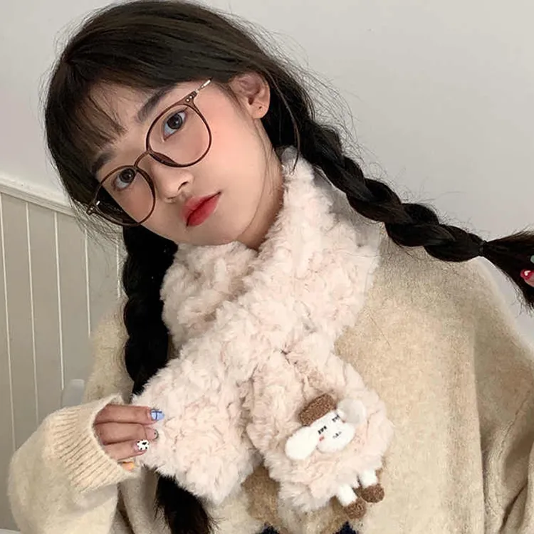 Yalu Polyester Plush Yarn Scarf Unisex Gift Box Set-1