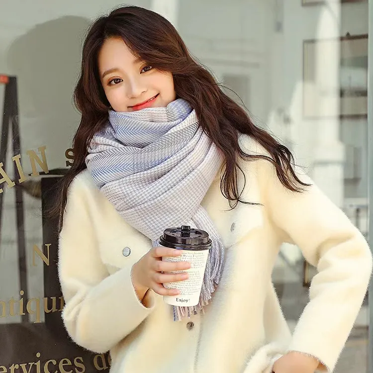Yalu Polyester Knit Scarves Unisex-1