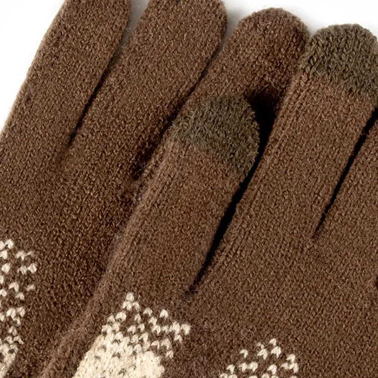 Yalu Polyester Knit Gloves Unisex-5
