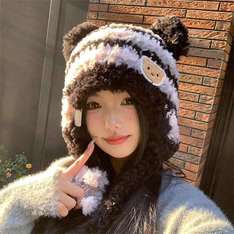 Yalu Polyester Beanies Unisex Gift Box Set-3