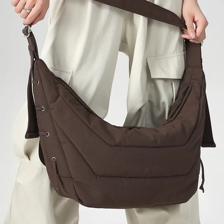 Yalu Oxford Portable Crossbody Bag, Shoulder Bag Regular Unisex Black/Coffee/Apricot-13