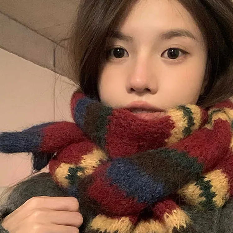 Yalu Polyester Knit Scarves Unisex Gift Box Set-3