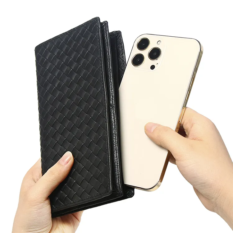 Yalu Cow Leather Wallet Unisex Black/Coffee-1